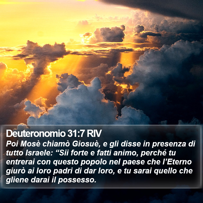 Deuteronomio 31:7 RIV Bible Study