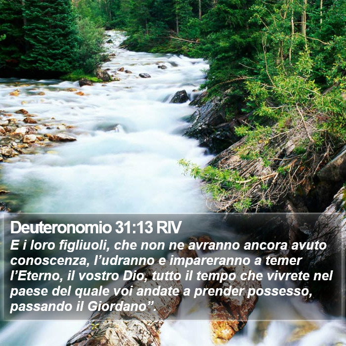 Deuteronomio 31:13 RIV Bible Study