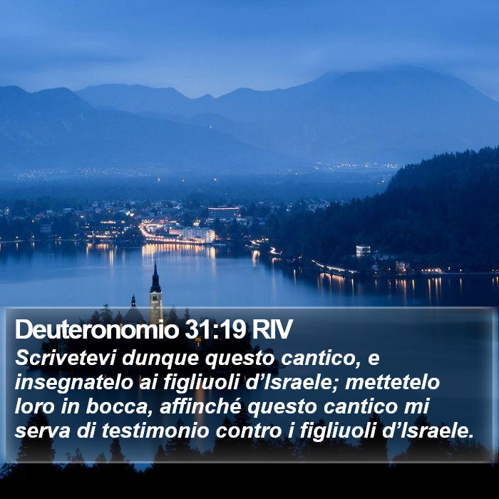 Deuteronomio 31:19 RIV Bible Study