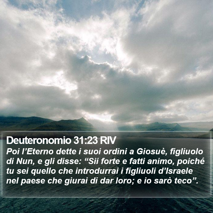 Deuteronomio 31:23 RIV Bible Study