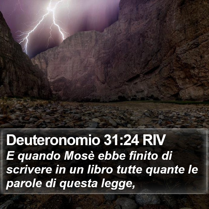 Deuteronomio 31:24 RIV Bible Study