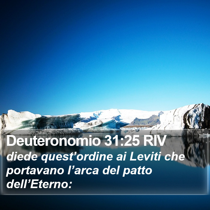 Deuteronomio 31:25 RIV Bible Study