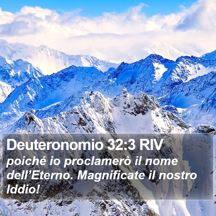 Deuteronomio 32:3 RIV Bible Study