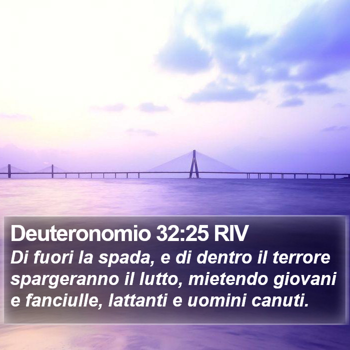 Deuteronomio 32:25 RIV Bible Study