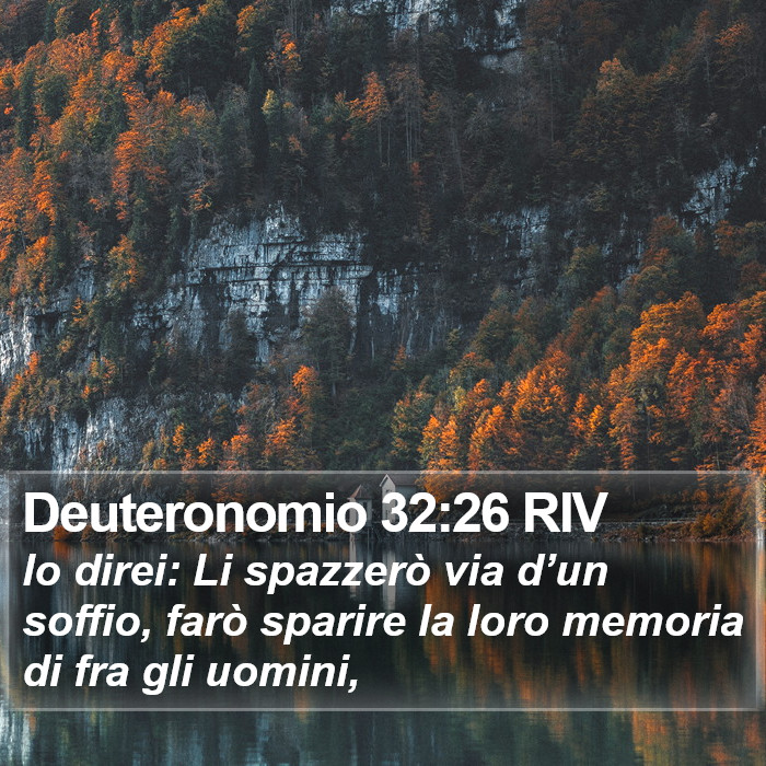 Deuteronomio 32:26 RIV Bible Study