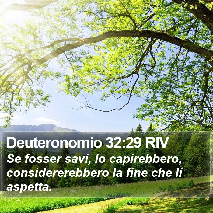 Deuteronomio 32:29 RIV Bible Study