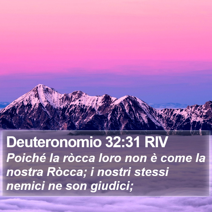 Deuteronomio 32:31 RIV Bible Study