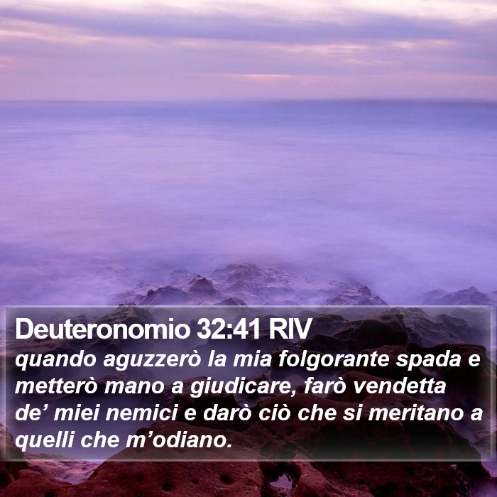 Deuteronomio 32:41 RIV Bible Study