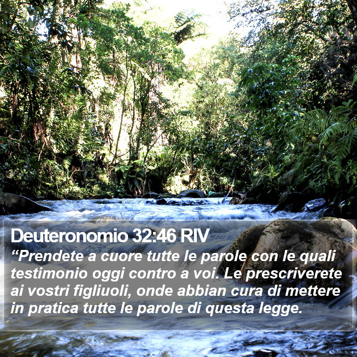 Deuteronomio 32:46 RIV Bible Study