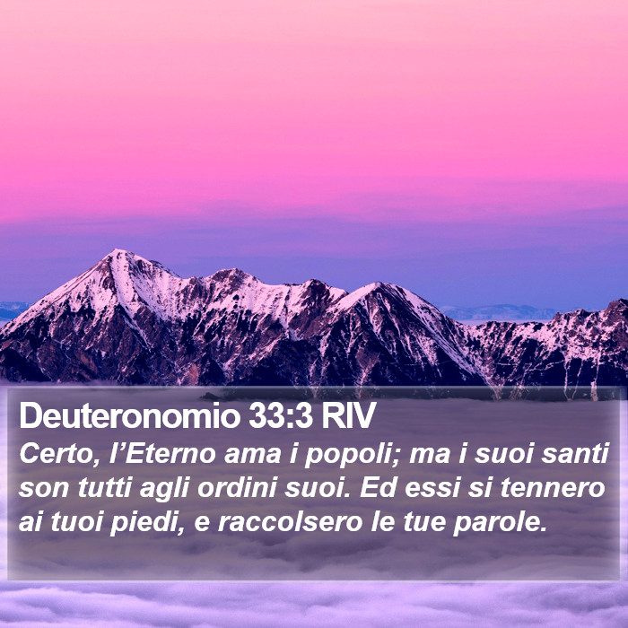 Deuteronomio 33:3 RIV Bible Study