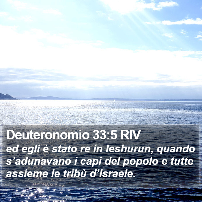 Deuteronomio 33:5 RIV Bible Study