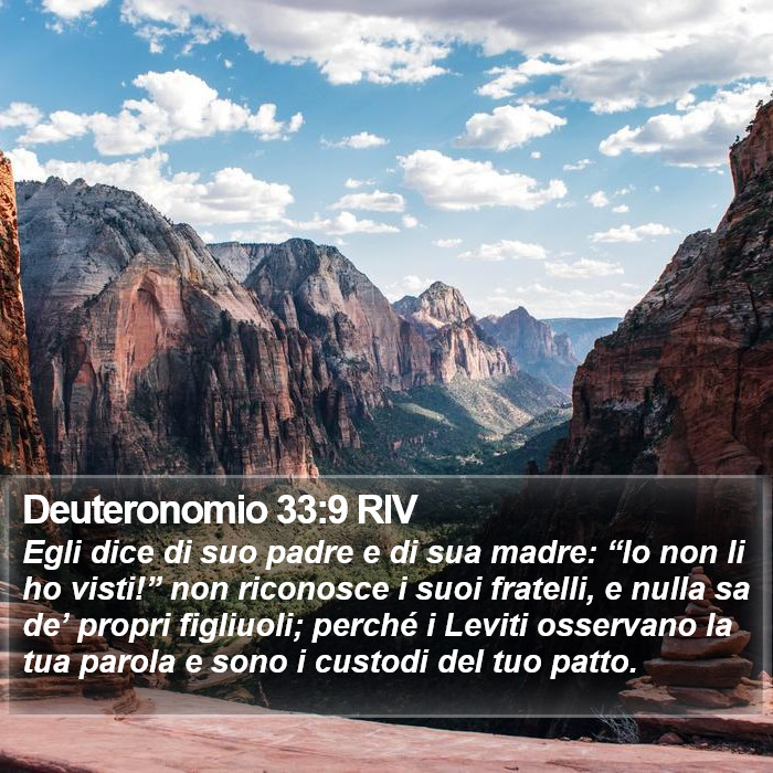 Deuteronomio 33:9 RIV Bible Study