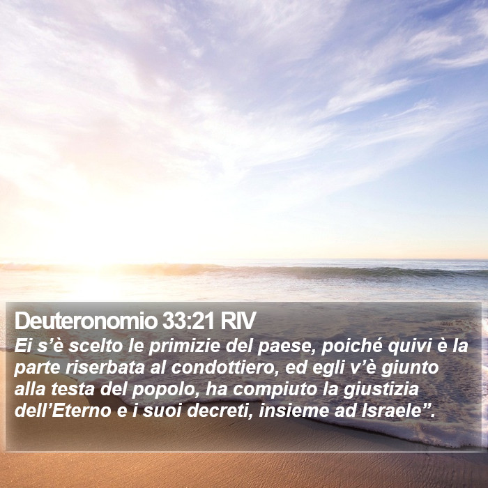 Deuteronomio 33:21 RIV Bible Study