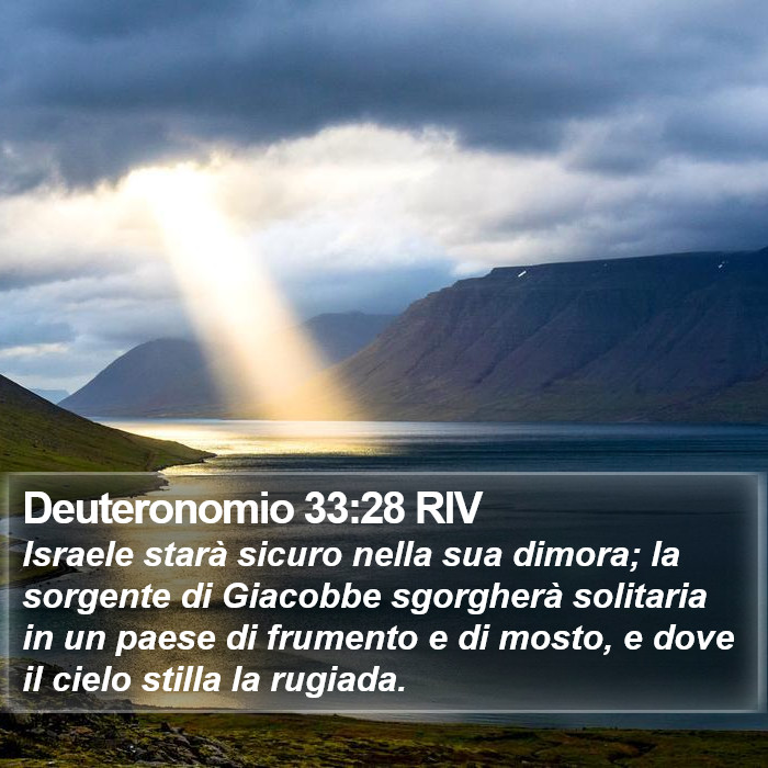 Deuteronomio 33:28 RIV Bible Study