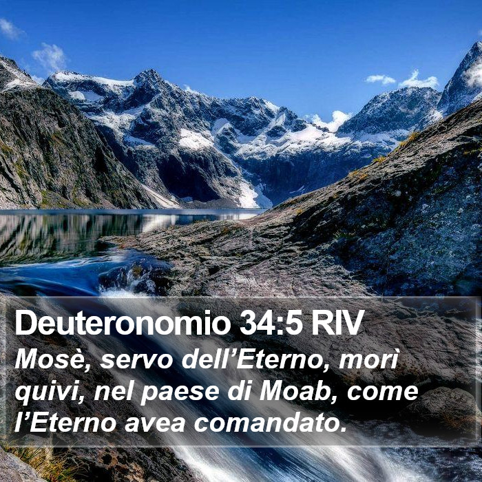 Deuteronomio 34:5 RIV Bible Study