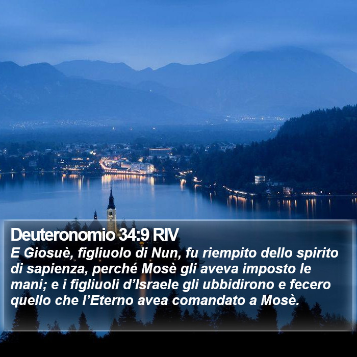 Deuteronomio 34:9 RIV Bible Study