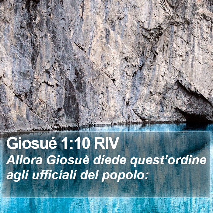 Giosué 1:10 RIV Bible Study