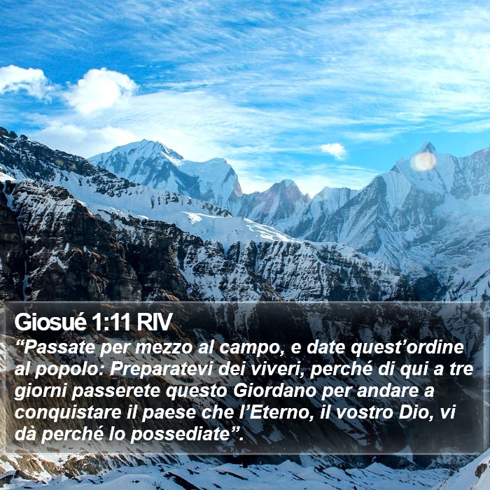 Giosué 1:11 RIV Bible Study