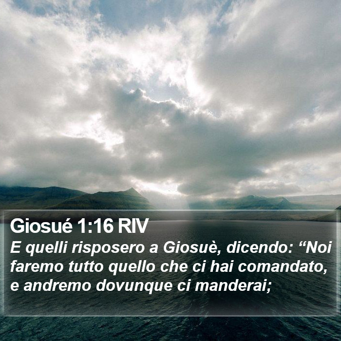 Giosué 1:16 RIV Bible Study