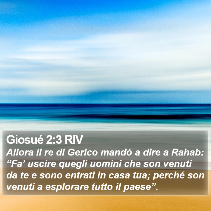 Giosué 2:3 RIV Bible Study