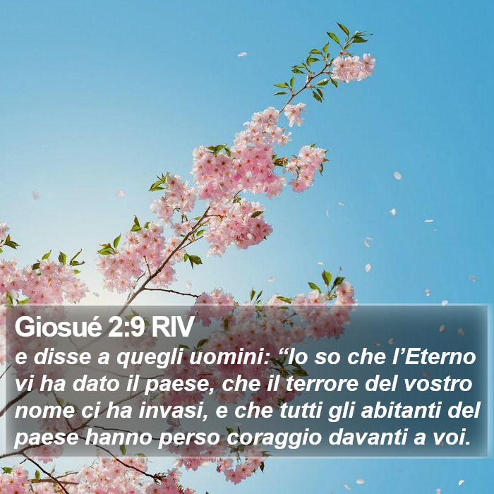 Giosué 2:9 RIV Bible Study