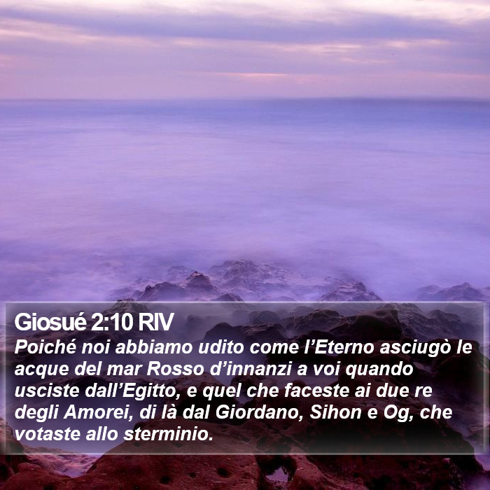 Giosué 2:10 RIV Bible Study