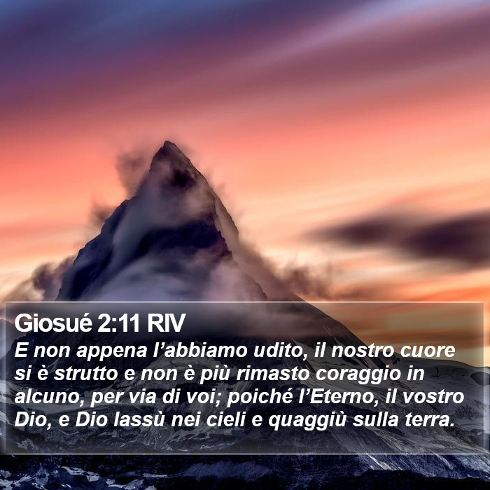 Giosué 2:11 RIV Bible Study