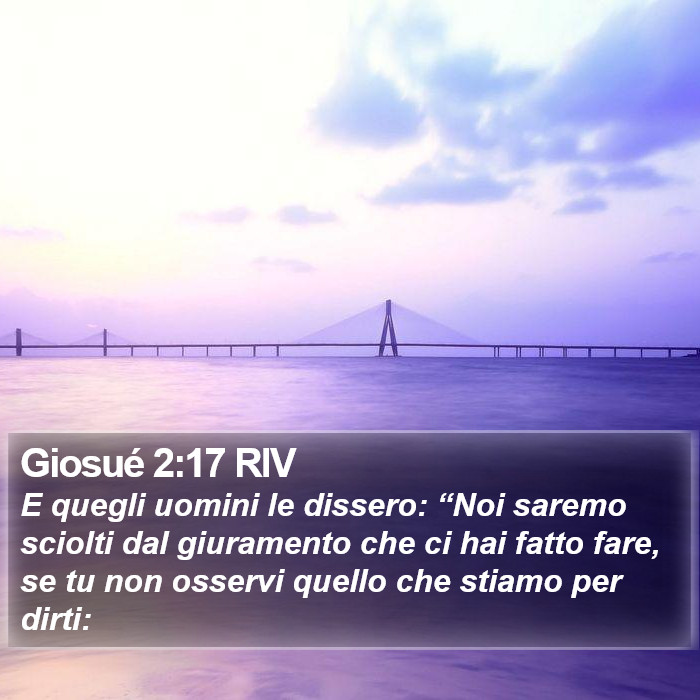 Giosué 2:17 RIV Bible Study