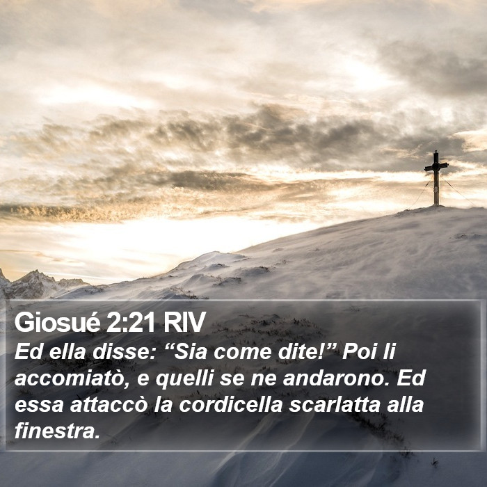 Giosué 2:21 RIV Bible Study