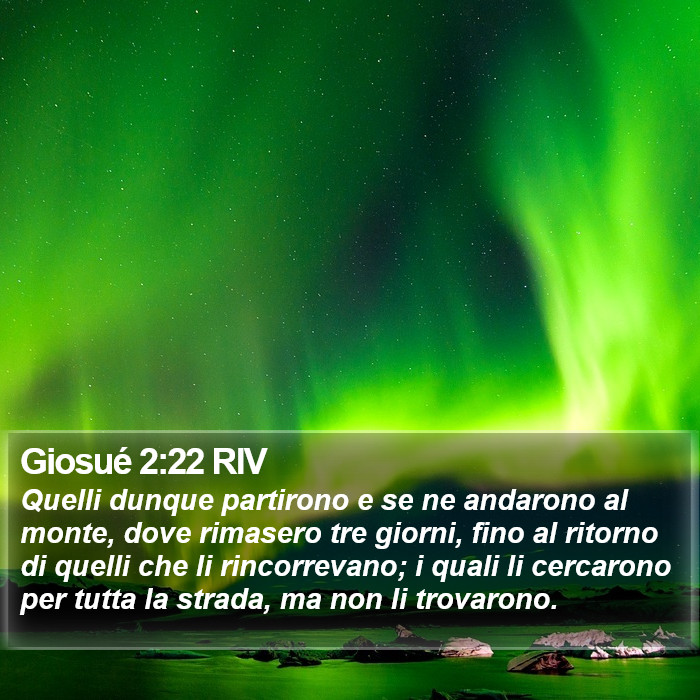 Giosué 2:22 RIV Bible Study