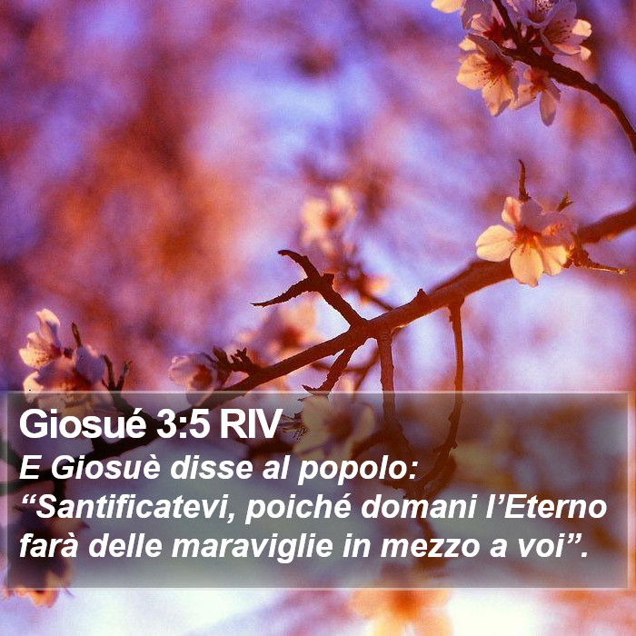 Giosué 3:5 RIV Bible Study