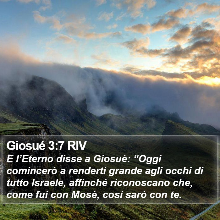 Giosué 3:7 RIV Bible Study