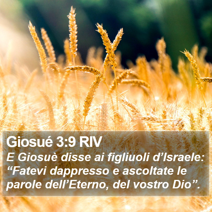 Giosué 3:9 RIV Bible Study