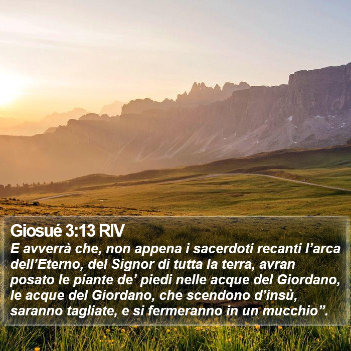 Giosué 3:13 RIV Bible Study