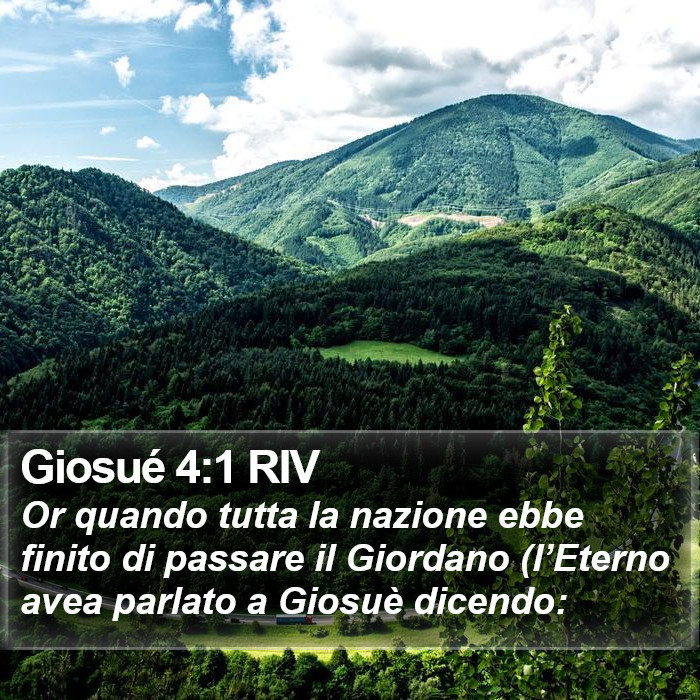 Giosué 4:1 RIV Bible Study