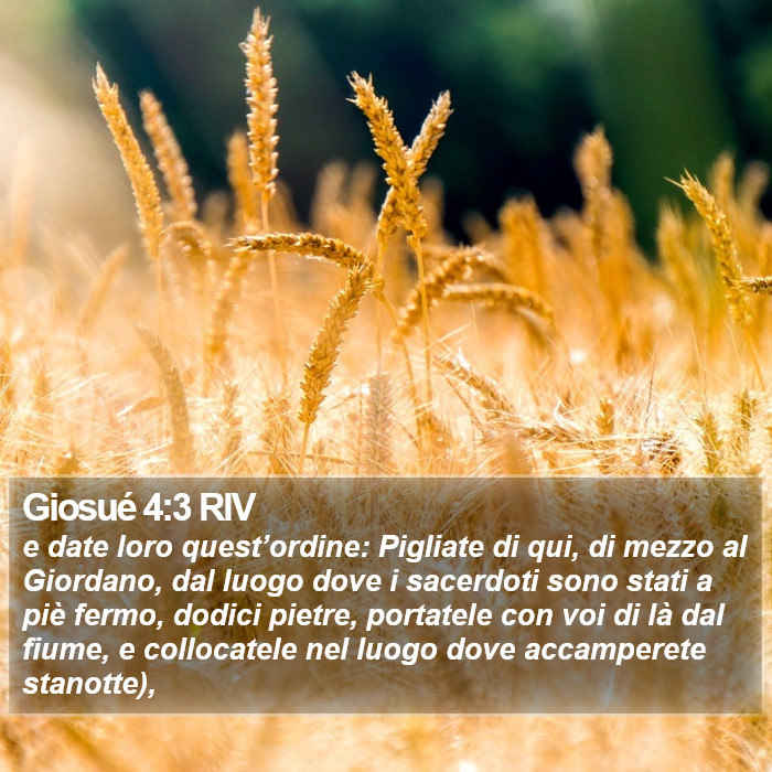 Giosué 4:3 RIV Bible Study