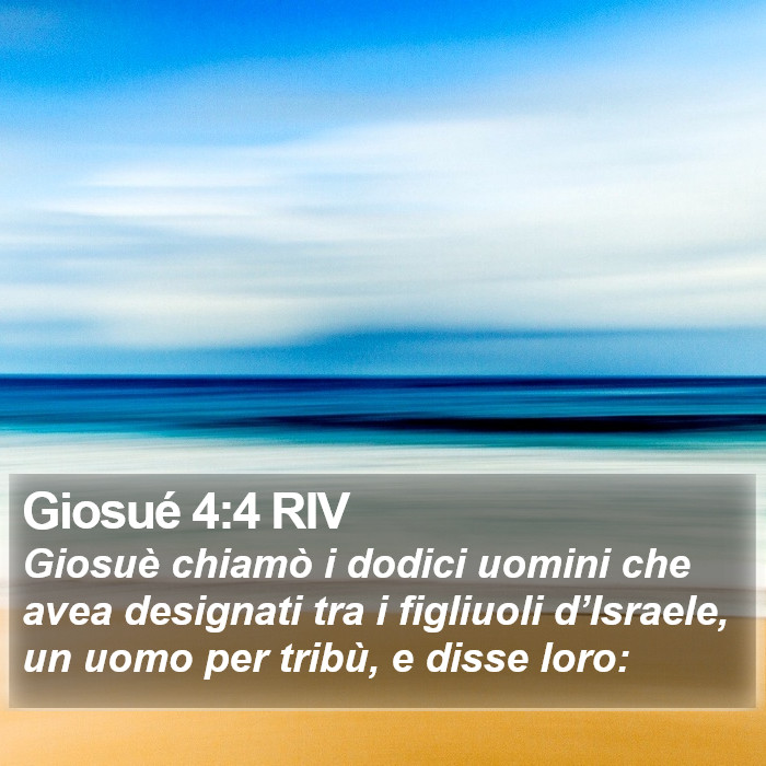 Giosué 4:4 RIV Bible Study