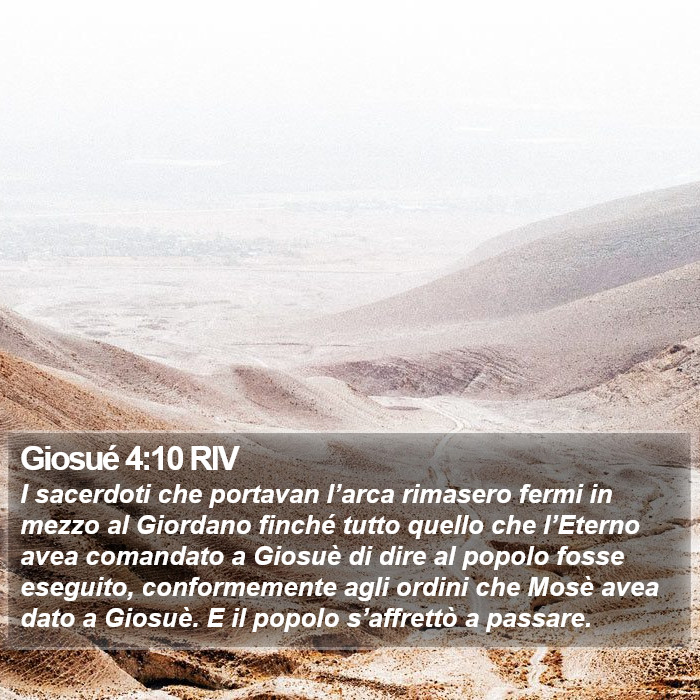 Giosué 4:10 RIV Bible Study