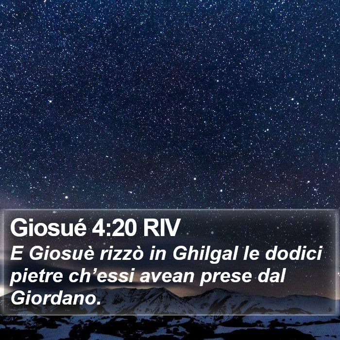 Giosué 4:20 RIV Bible Study