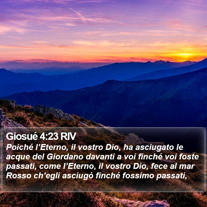 Giosué 4:23 RIV Bible Study