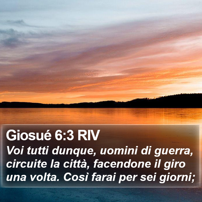 Giosué 6:3 RIV Bible Study