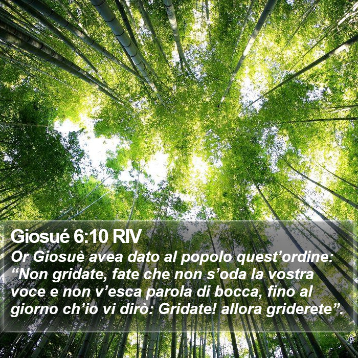 Giosué 6:10 RIV Bible Study