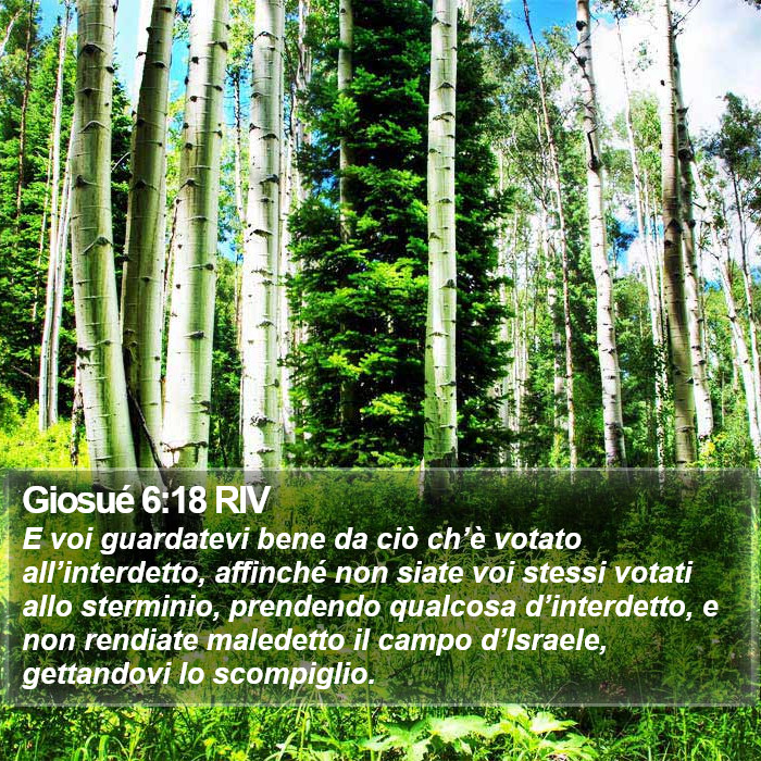 Giosué 6:18 RIV Bible Study