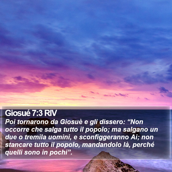 Giosué 7:3 RIV Bible Study