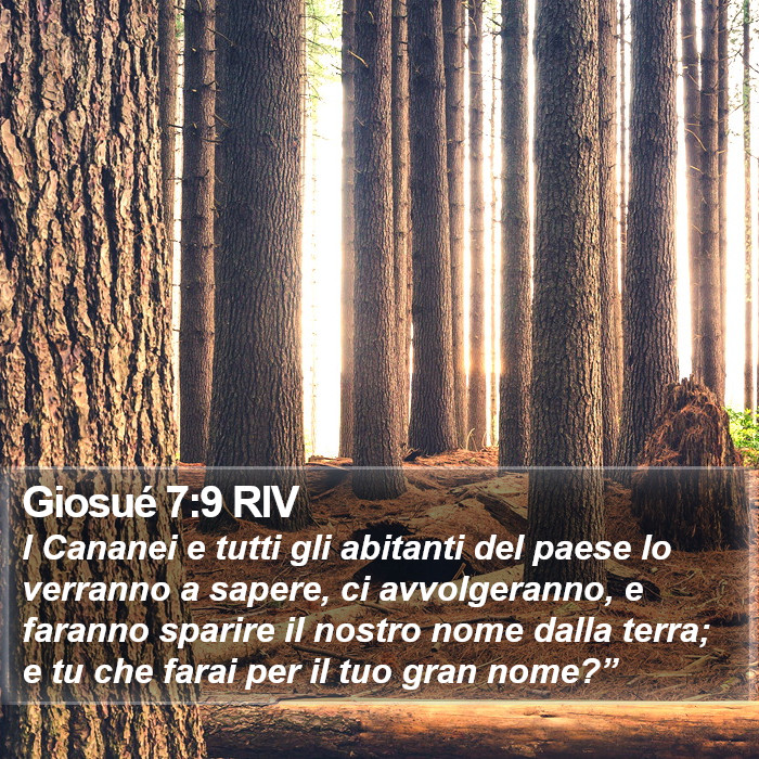 Giosué 7:9 RIV Bible Study