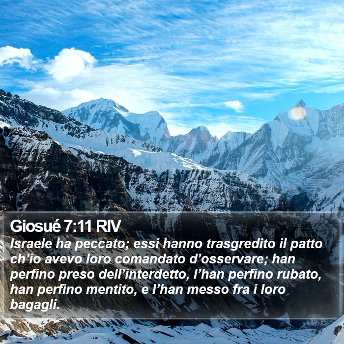 Giosué 7:11 RIV Bible Study