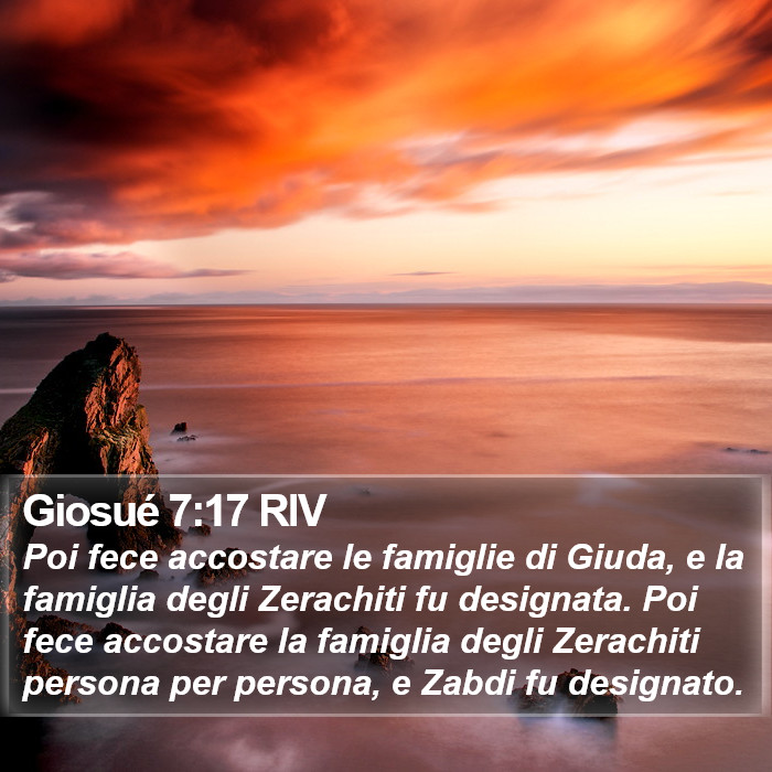 Giosué 7:17 RIV Bible Study