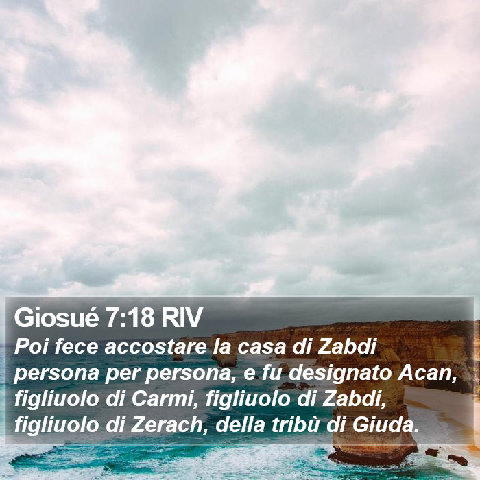 Giosué 7:18 RIV Bible Study