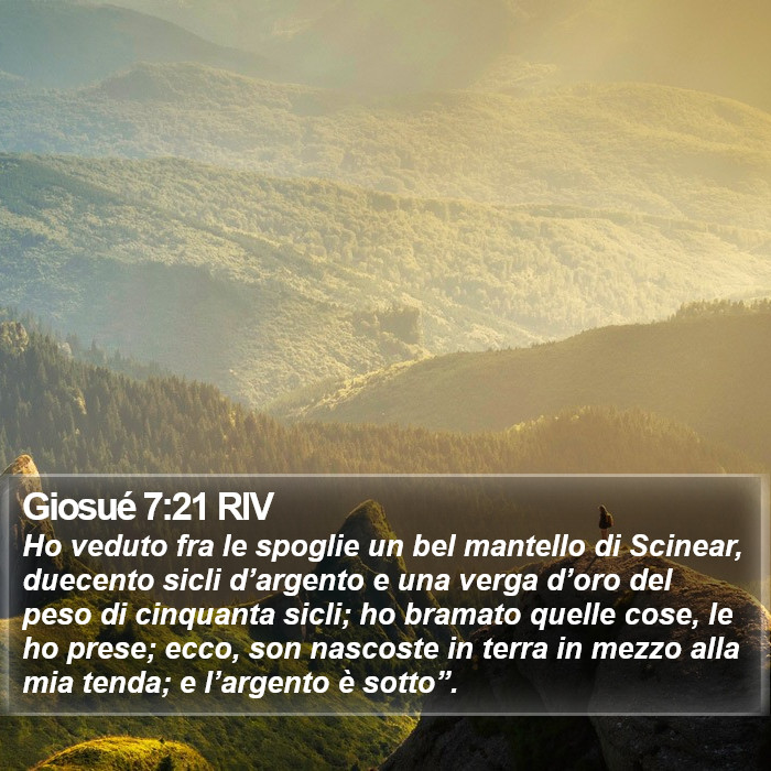 Giosué 7:21 RIV Bible Study