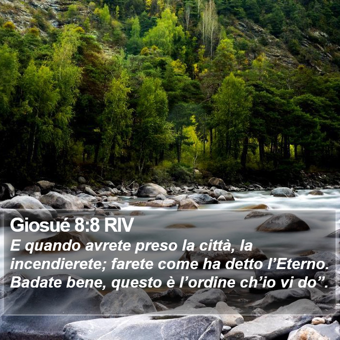 Giosué 8:8 RIV Bible Study